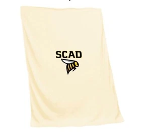 NWOT Savannah College of Art and Design 84 x 54 Bees Sweatshirt Blanket - Picture 1 of 4