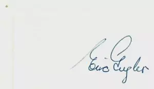RAR! "Designer Of Roosevelts Oval Office" Eric Gugler handsignierte 3x5 Karte Echtheitszertifikat - Bild 1 von 2