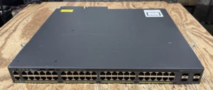 CISCO WS-C2960XR-48FPS-I, Cisco 48-Port Gigabit PoE Switch w/ 2x PWR-C2-640WAC - Picture 1 of 3