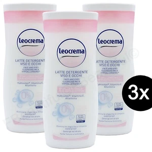 3 Leocrema Latte Detergente Viso e Occhi idratante Struccante Waterproof 3x200ml - Imagen 1 de 2