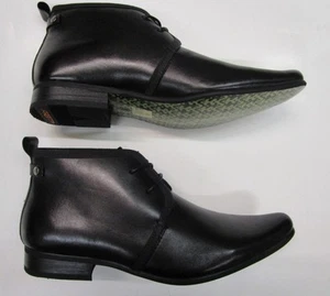 ** SALE** Mens Designer Halland Leather Ankle Lace Up Dress Boots Black UK 6-11 - Picture 1 of 6