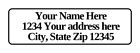 400 Personalized Return Address Labels. 1/2 inch by 1 3/4 inch