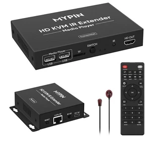 1080P HDMI KVM Extender über Cat 6/7/8 bis 150m, USB, IR, Audio, Loop-Out - Bild 1 von 8