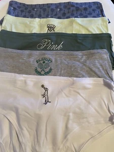 Victoria Secret PINK XL Stretch Cotton High-Leg Bikini 5 pack Panty NWT Dog - Picture 1 of 5