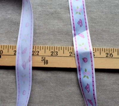 DISNEY  PRINCESS PRINT  WRIGHTS  POLYESTER RIBBON  4 YARDS  X 1  INCH WIDE - Image 1 of 2