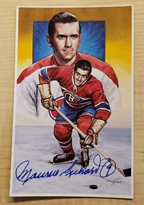 Richard, Maurice signiert auf 1992 Hockey Hall of Fame Legends of Hockey Karte #3 - Bild 1 von 2