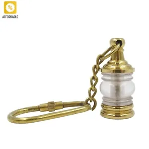 Sailor Lamp Key Ring Brass Glass Gold Color Charming Gift Gadget For Sailors