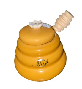 Joie Mini Ceramic Honey Pot and Honey Dipper - Picture 1 of 12