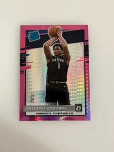 2020-21 Panini Donruss Optic Rated Rookie Pink Hyper Prizm Anthony Edwards - Bild 1 von 2
