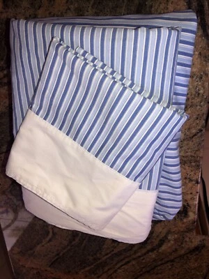 FABULOUS RALPH CAPE MAY STRIPE TWIN SHEET SET 3 PC BLUE&WHITE - Image 1 of 4