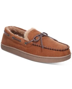 Club Room Mens Moccasin Slippers Tan Medium 8 to 9 - Picture 1 of 1