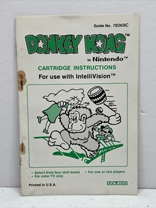Donkey Kong Manual Only For Intellivision Coleco Nintendo 1982 Vintage Retro - Picture 1 of 4