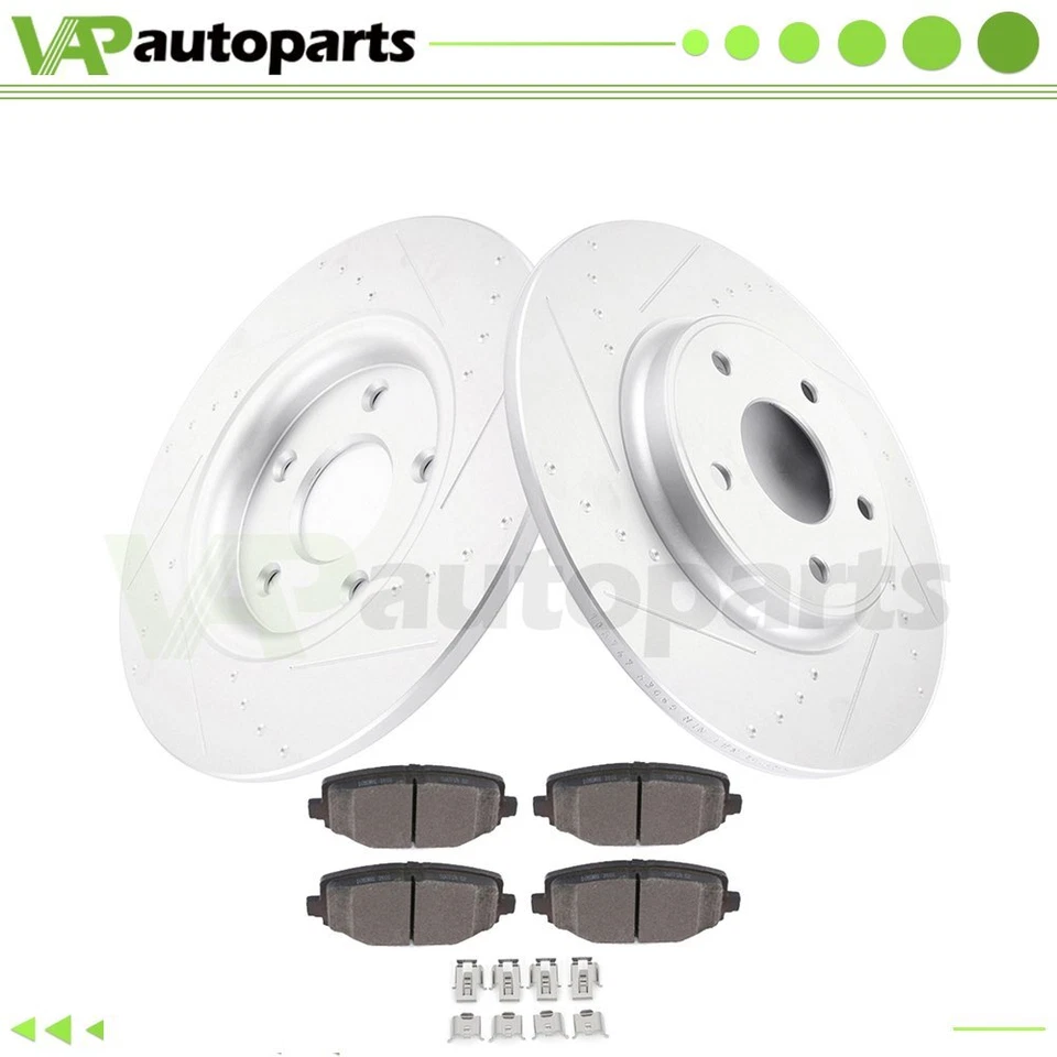 Rear Brake Rotors & Pads for Dodge Grand Caravan Journey Chrysler Town & Country Foto 1 de 4