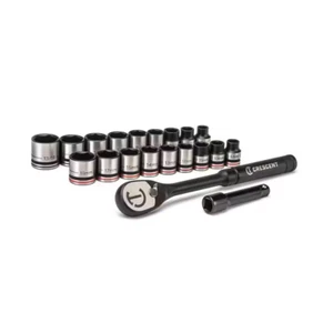 X10 3/8 In. Drive 6-Point Standard Sae/Metric Ratchet and Socket Set (20-Piece) - Picture 1 of 12