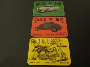 GRATEFUL DEAD BACKSTAGE PASS GREEK THEATRE BERKELEY HOT ROD JUNE 6/14+15+16/1985 - Picture 1 of 5