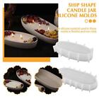 Boat Shape Candle Jar Mold Silicone Candle Vessel Home Lot G4 Decoration 2024