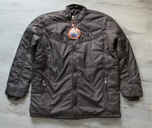 Hombres Mujeres Burdy Imitación Piel Marrón Cálido Invierno Otoño Chaqueta a Prueba de Viento Talla XL - Imagen 1 de 6