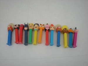Pez Lot Of 13 Dispensers Flintstones Goofy Mickey Mouse Batman Garfield - Picture 1 of 3