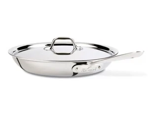 NUOVA PADELLA COMPLETAMENTE RIVESTITA IN ACCIAIO INOX D3 12” COPERTA - Foto 1 di 14
