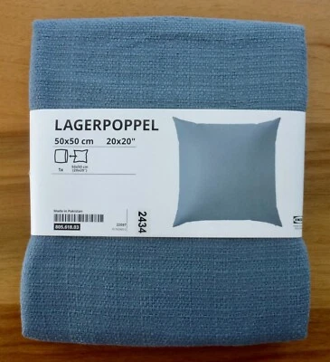 IKEA Kissenhülle Lagerpoppel, taubenblau, 50x50 cm, neu/OVP - Bild 1 von 3