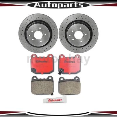 Pastillas de freno y rotores traseros para Nissan 350Z 2009 2008 2007 2005 2004 Brembo Foto 1 de 4