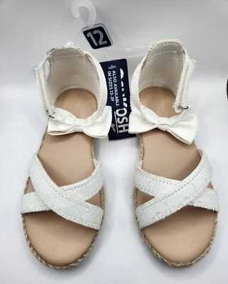 Osh Kosh - Sandalias alpargata para niña pequeña - blancas - talla 12 Foto 1 de 2