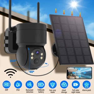 Powerful 1080P HD Wifi Solar Security Camera Full Color Night Vision IP66, ICSee - Picture 1 of 13