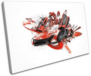 McLaren P1 abstrakte moderne Autos EINZELNE LEINWANDKUNST Bilddruck - Bild 1 von 1