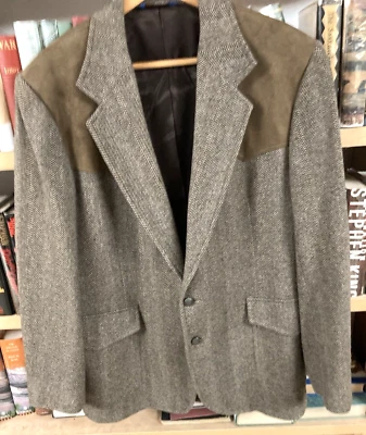 BLAZER RANCHER PENDLETON 100 % LANA VINTAGE-44 Largo-Occidental-Espiga Foto 1 de 4