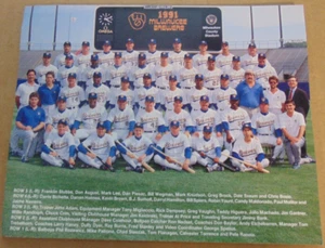 Foto del equipo de regalo de noche de apreciación de fanáticos de Milwaukee Brewers, 14 de septiembre de 1991 - Imagen 1 de 4