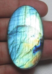 Natural Labradorite Cabochon Oval Shape 107.20 Cts Loose Gemstone H 6852 - Picture 1 of 6