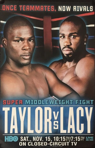 VINTAGE ORIGINAL JERMAIN TAYLOR V JEFF LACY BOXING FIGHT POSTER, PAVLIK, COTTO Cover