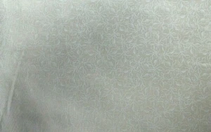 White Floral on Tan Small Print Cotton Quilt Fabric Scrap 22 x 44 Inches - Picture 1 of 1