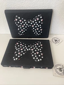 Two Disney Parks Black Polka Dot Minnie bow iPad/Kindle 7” Table Cases 7x5x.5 - Picture 1 of 16