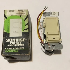 Lightolier Sunrise slide Preset dimmer ZP600 I ivory 120v 2 Way - Picture 1 of 2