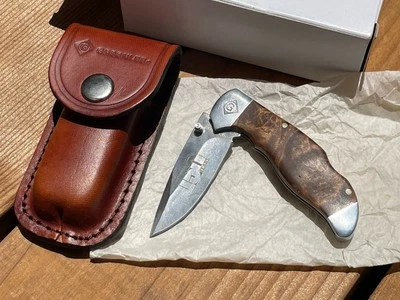 NUEVO CUCHILLO HOJA PLEGABLE GREENLEE SCHRADE 150 AÑOS 0652-24 con FUNDA CINTURÓN Foto 1 de 4