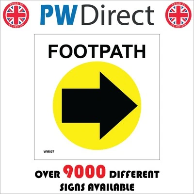 SIGN Footpath Right Arrow Scouts Direction Trail Hiking Walking Waymarker WM057P - Image 1 of 4