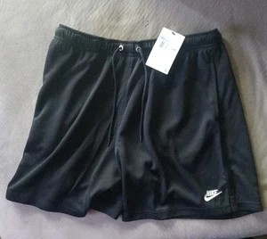 Pantalones Cortos Nike Para Hombre Club Tejido Flujo Sobre la Rodilla Negros Talla M ¡NUEVOS CON ETIQUETAS! - Imagen 1 de 3