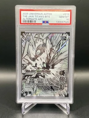PSA 10 (Pop 3) The Jaw Titan's Bite 213/189 UR-ALT Attack on Titan: Apocalypse - Image 1 of 4