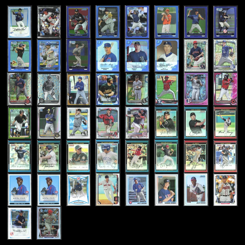 Bowman Chrome Serial #'d Lot 50 Baseball Cards Dealer Bulk Wholesale Refractor - Image 1 of 4