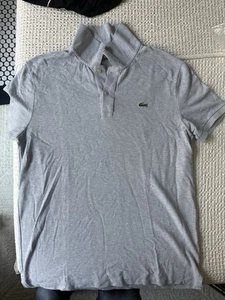 Men’s Lacoste slim fit polo size XL Grey - Picture 1 of 2