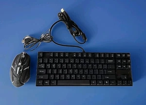 2 Pc-Redragon K552N Kumara Gaming Keyboard & Mouse LVLUP LU736 Pro RGB Backlit - Picture 1 of 11