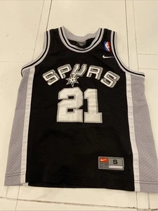 Autentica maglia TIM DUNCAN San Antonio Spurs piccola Nike vintage - Foto 1 di 9