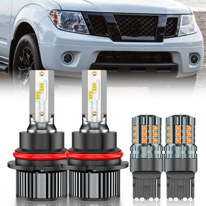 For Nissan Frontier 2009-2021 Combo LED Headlight Hi/Lo +Turn Signal Light Bulbs - Picture 1 of 12