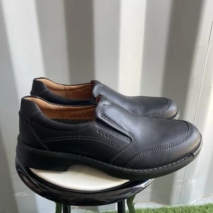 Ecco Men Schwarz Leder Halbschuh Slipper Schuhe EU 46 Herren Größe 12 - Bild 1 von 7