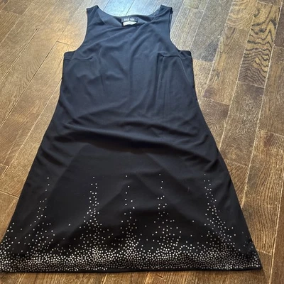 90s Dress Large Byer Too! Black Glitter Made In USA Y2K - Image 1 of 4