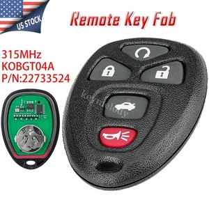 For 2005 2006 2007 2008 Pontiac Grand Prix Keyless Entry Remote Key Fob 5 Button - Picture 1 of 8