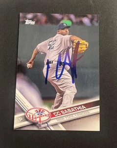 CC SABATHIA Autografo 2017 Topps Serie 2 IP AUTOFIRMATO - Foto 1 di 2