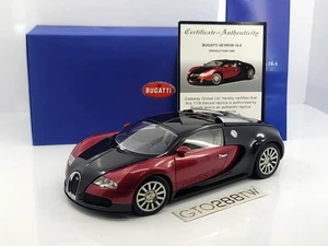 AUTOart 1:18 scale Bugatti EB 16.4 Veyron Production Car(Blackl/Red) #70906 - Picture 1 of 16