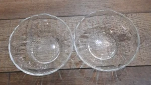 Arcoroc France Vintage Set Of 2 Dessert Bowls Clear Thin Glass Delicate  - Picture 1 of 5